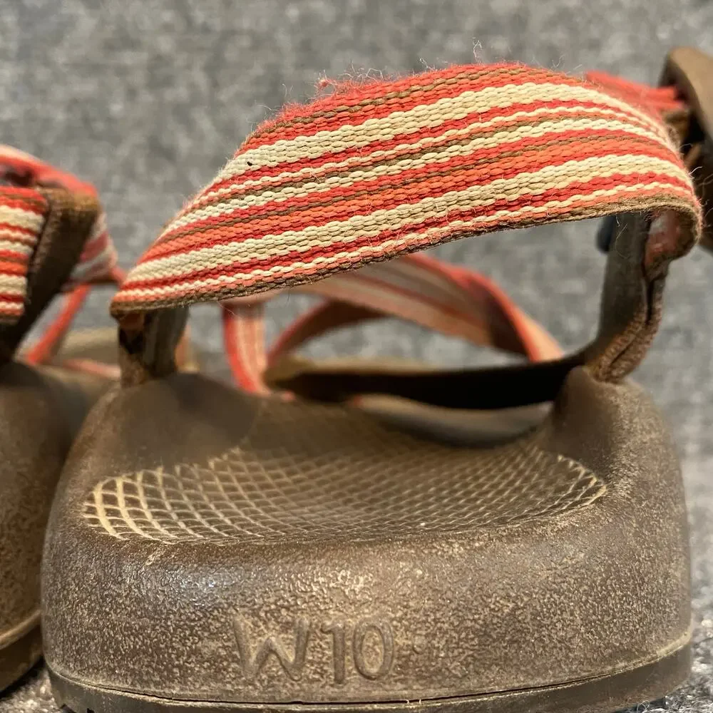 Chaco ZX/2 Classic Sandals Vibram Water Sport Hiking Orange Stripe Womens 10